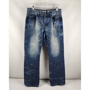 Express Jeans Mens 32x32 Blue Kingston Low Rise Bootcut Straight Leg Denim